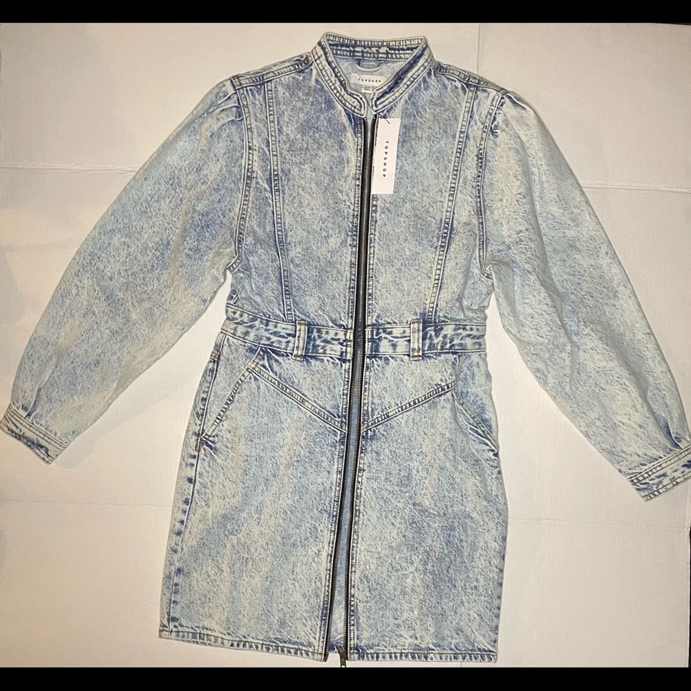 Denim Topshop Dress. US- size 6. Brand New with tags.